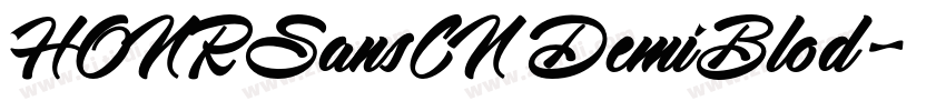 HONRSansCN DemiBlod字体转换